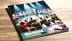 **alt_text**: Een krachtige omslagafbeelding die verkiezingen, debatten en maatschappelijke betrokkenheid in de politiek toont.