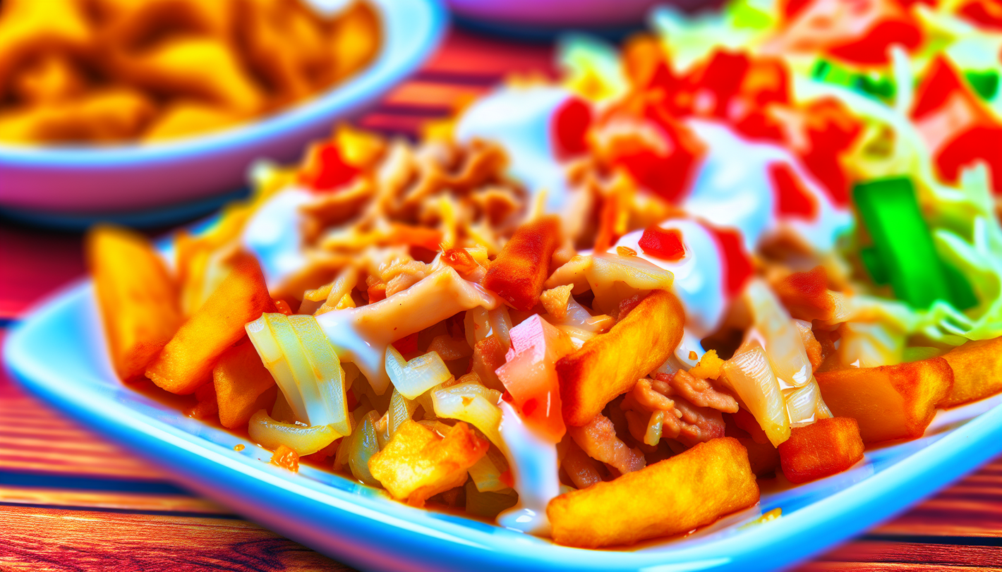 alt_text: Vrolijke omslagafbeelding van een smakelijke kapsalon met Turkse elementen en levendige kleuren.