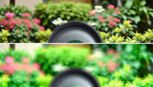 alt_text: Een weelderige groene omgeving vol planten en bloemen, met levendige kleuren en natuurlijke details.