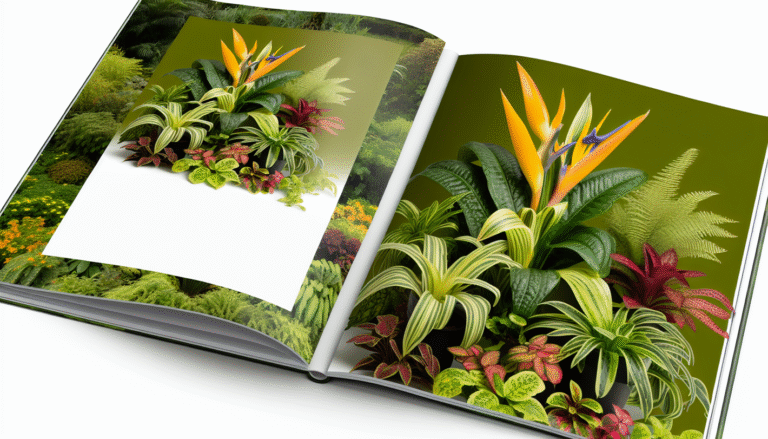 alt_text: Een levendige boekomslag met diverse planten, van tropisch tot kruiden, in een natuurlijke setting.